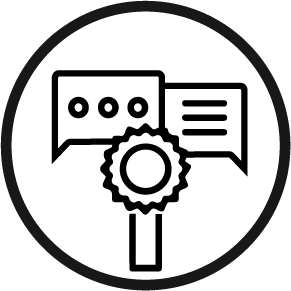 A magnifying glass on two documents