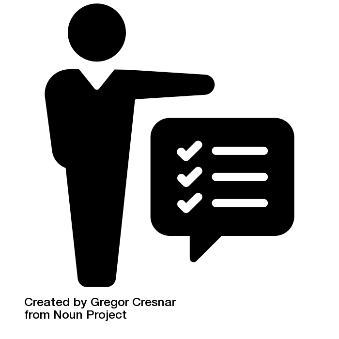 A person with a lightbulb over their head